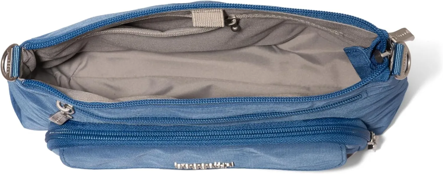 Baggallini Original Everyday 11x 7.5 Crossbody Bags for Women RFID Protected Washable Lightweight Nylon Zippered Travel Purse