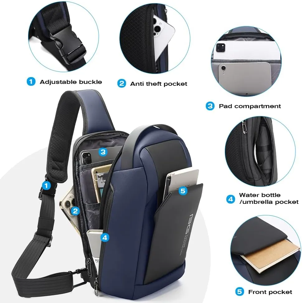 BANGE Man Sling Bag,Mens Sling Bags Crossbody