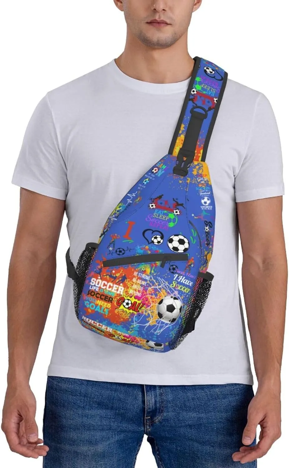 Baseball Sling Backpack - Crossbody Shoulder Bag for Men & Women