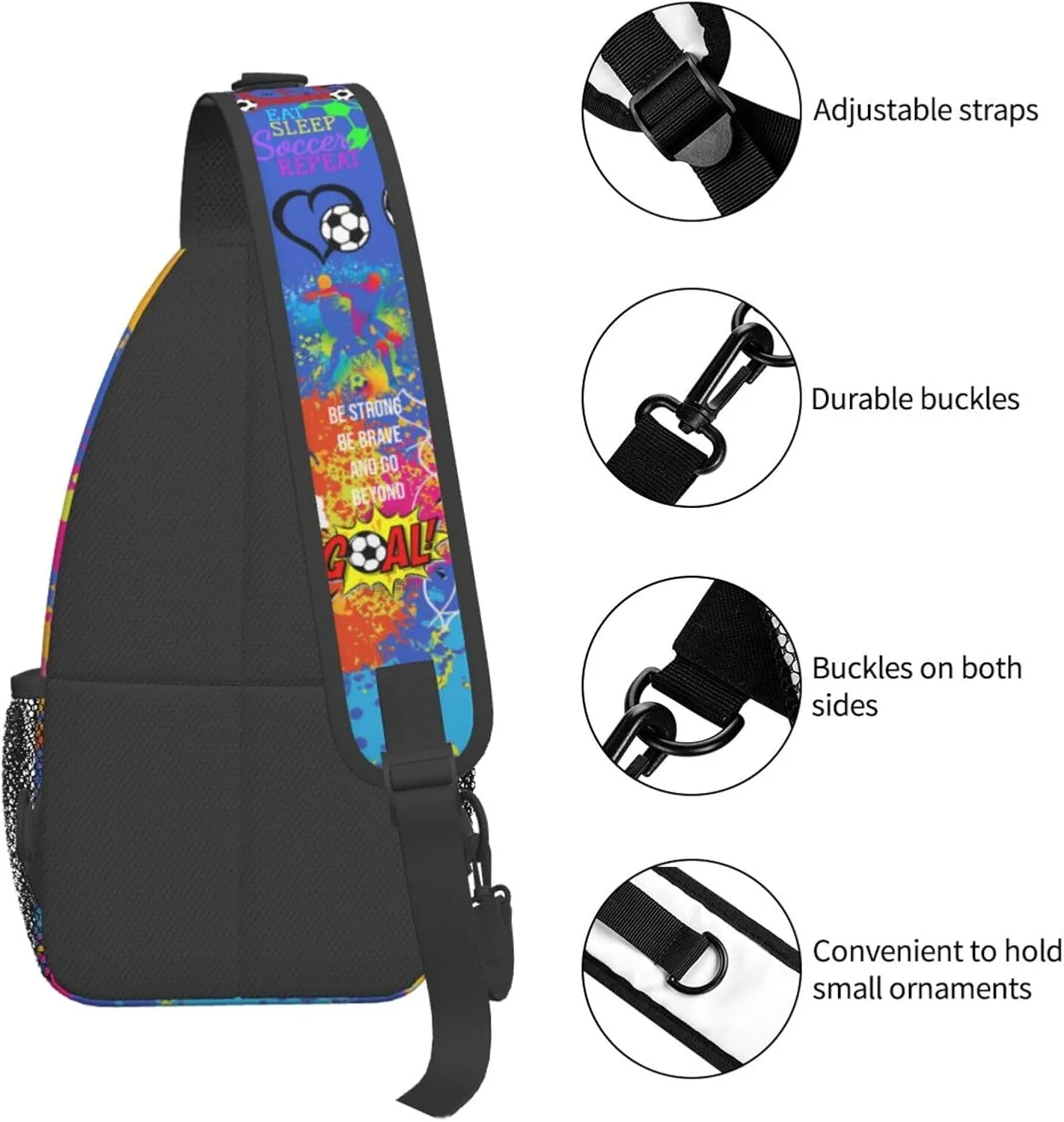 Baseball Sling Backpack - Crossbody Shoulder Bag for Men & Women