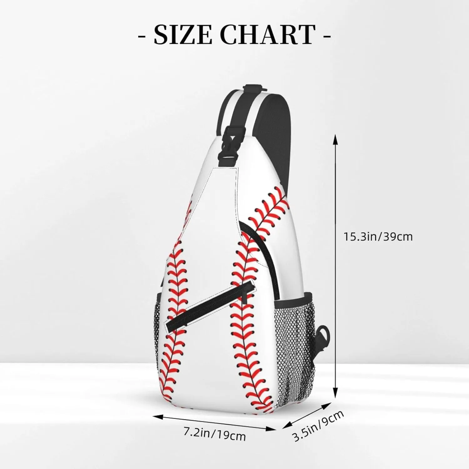 Baseball Sling Backpack Sling Bag Crossbody Shoulder Bag Baseball Purse Chest Bag For Men Women