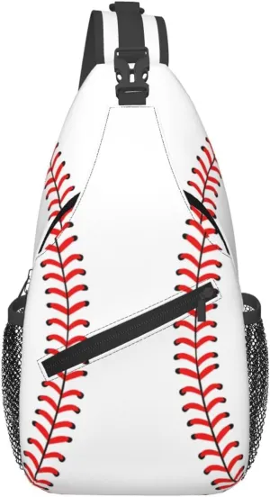Baseball Sling Backpack Sling Bag Crossbody Shoulder Bag Baseball Purse Chest Bag For Men Women
