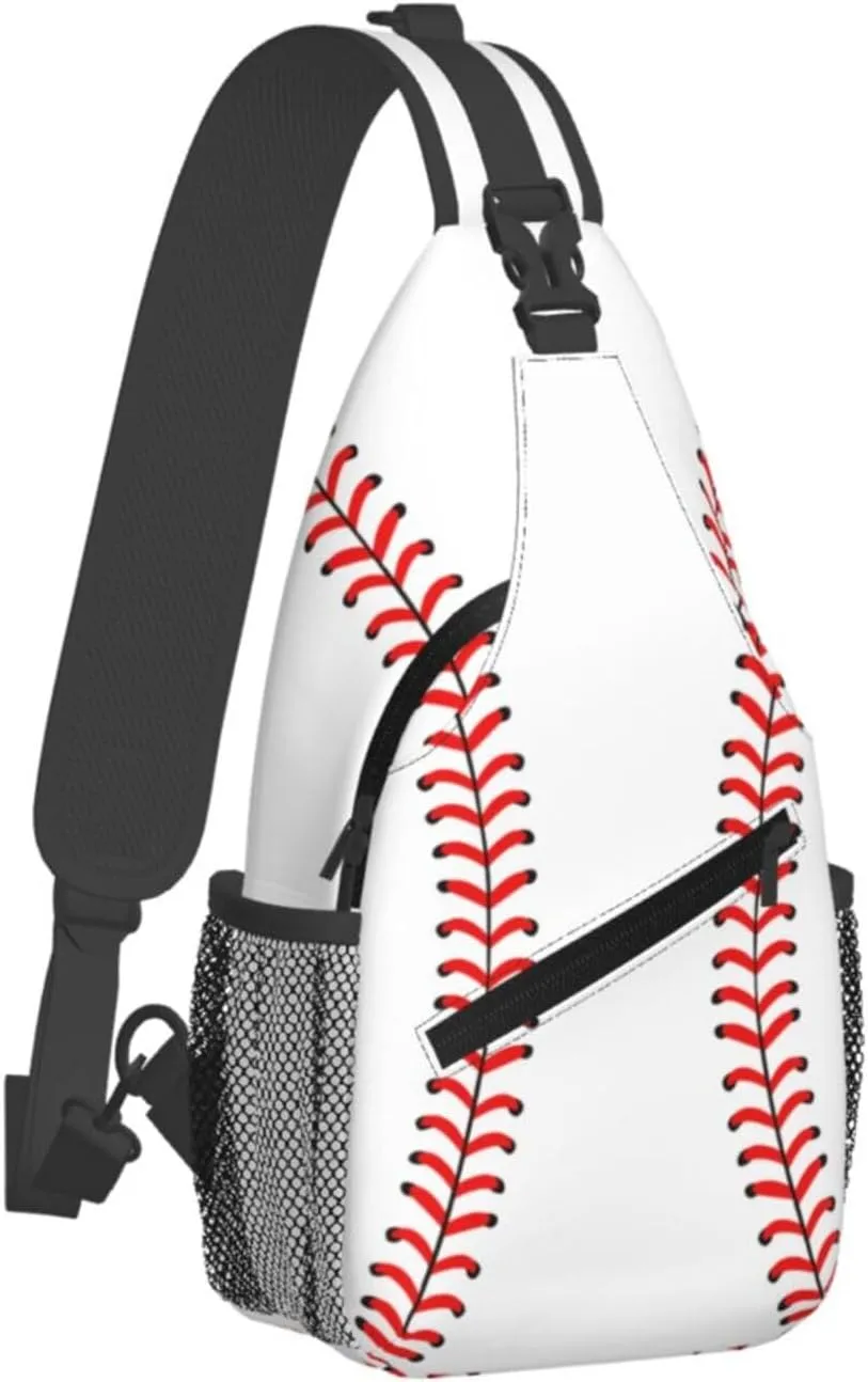 Baseball Sling Backpack Sling Bag Crossbody Shoulder Bag Baseball Purse Chest Bag For Men Women