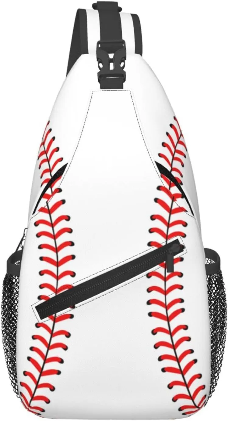 Baseball Sling Backpack Sling Bag Crossbody Shoulder Bag Baseball Purse Chest Bag For Men Women