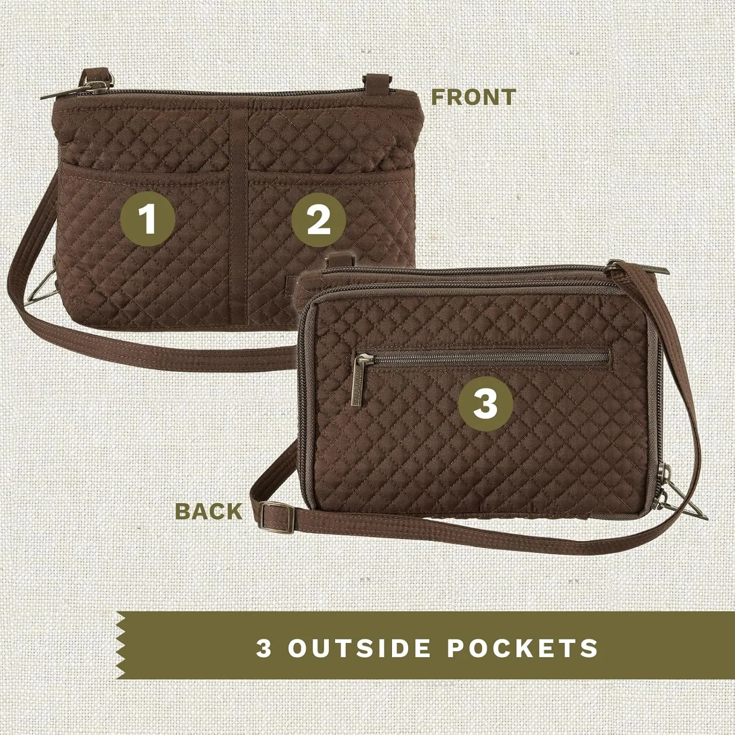 Bella Taylor Essentials Crossbody Purse with Built In Wallet