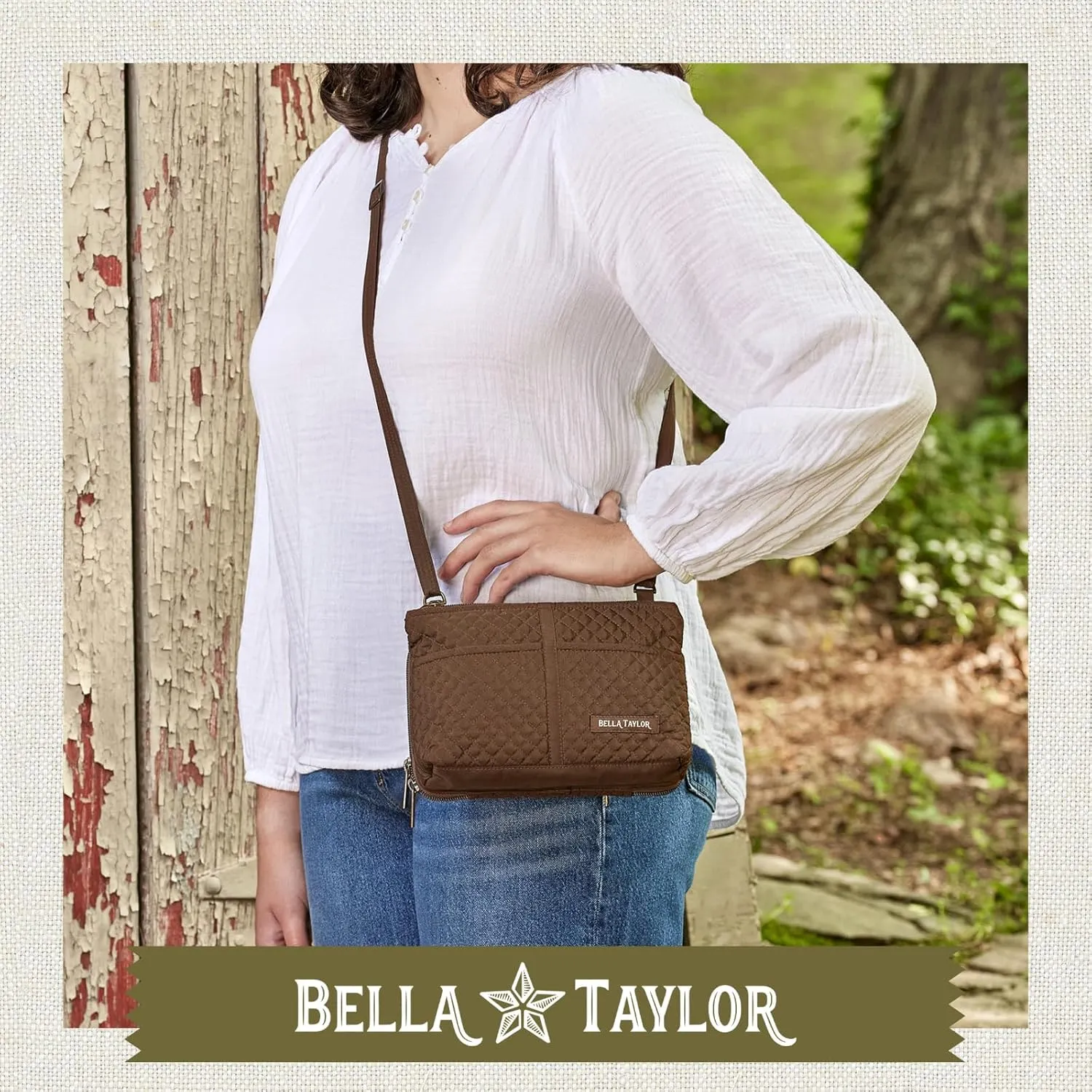 Bella Taylor Essentials Crossbody Purse with Built In Wallet