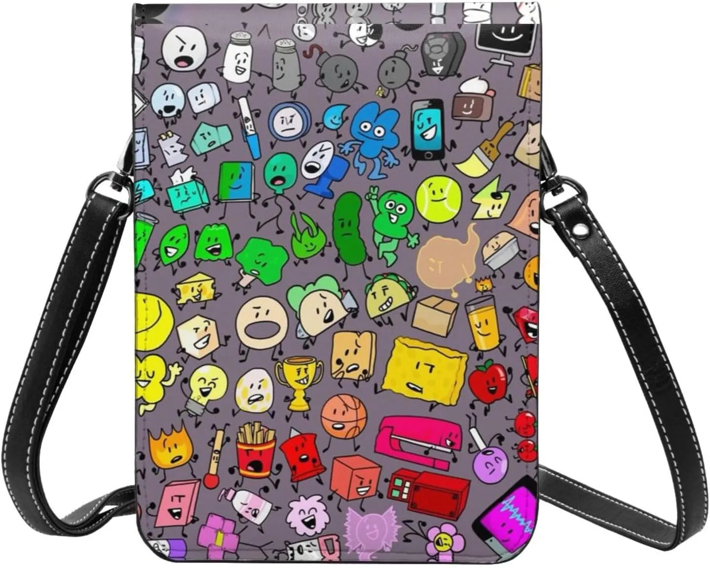 Bfdi-Battle For Dream Island Backpack, Mini Portable Pocket Crossbody Bag, Magnetic Buckle Bag