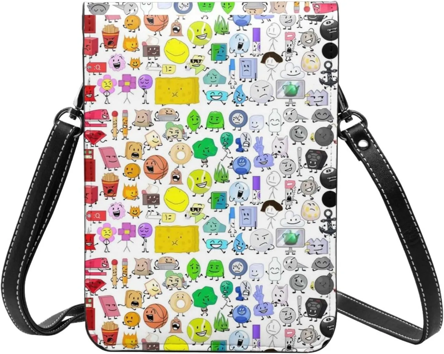 Bfdi-Battle For Dream Island Backpack, Mini Portable Pocket Crossbody Bag, Magnetic Buckle Bag