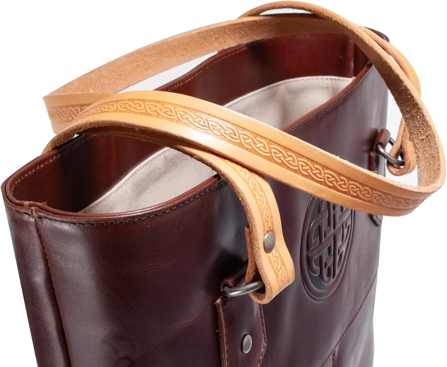 Biddy Murphy, Women's Italian Leather Professional Briefcase, Travel Handbag, Laptop Tote Bag Interior Zippered Pocket