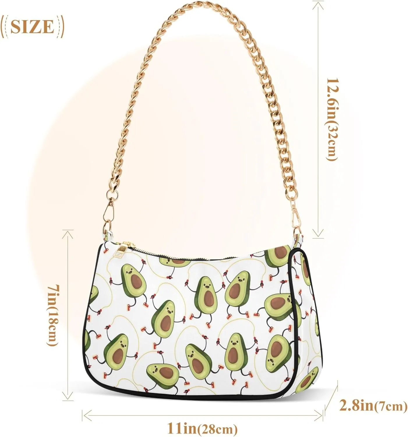 Black White Penguin Cute Purse Bag Hobo Formal Purse Women Small Handbag Chain Shoulder Strap