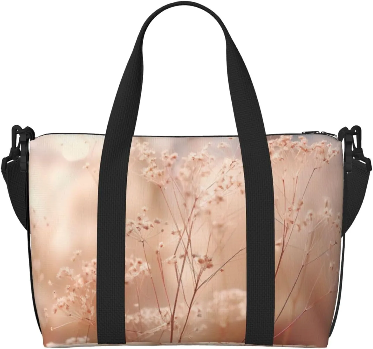 Botanical Floral print Handbag Oxford shoulder bag casual shoulder bag weekend bag large capacity storage bag