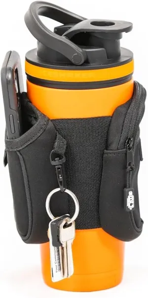Bottle Caddy™ - The Original Water Bottle Pouch with a Wallet and Phone Holder, ideal for Gym Lovers, Hydro Enthusiasts, Hikers, and Athletes. The Best Water Bottle Accessories for Reusable Bottles