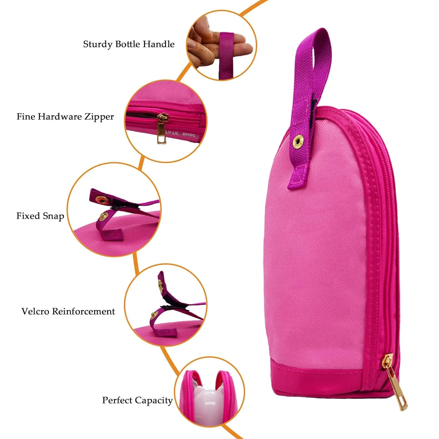 Breastmilk Cooler Bag - Insulated Baby Bottle Travel Bag for Daycare (Two Pieces, Red)