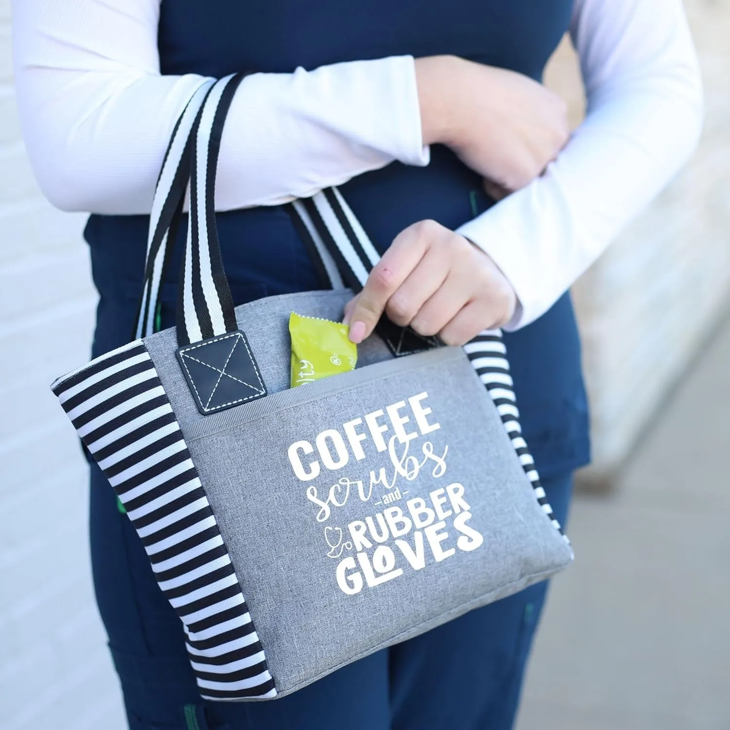 Brooke & Jess Designs Cute Lunch Bags for Women - Insulated Lunch Tote for Work - Nurse, Teacher, Grandma, Mom