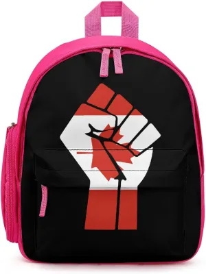 Canada Flag Resist Simple Backpack Lightweight Cute Printing Shoulder Bag Family Travel Pink-style