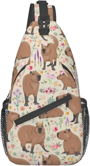 Capybara Gifts Crossbody Bags for Women Sling Bag Backpack Travel Chest Bag Purse Hiking Shoulder Bag For Men Gym Climbing Cycling