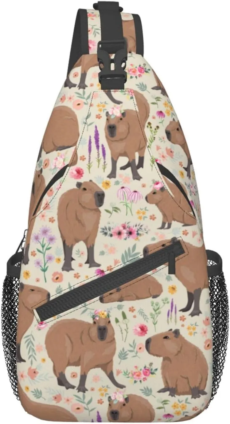 Capybara Gifts Crossbody Bags for Women Sling Bag Backpack Travel Chest Bag Purse Hiking Shoulder Bag For Men Gym Climbing Cycling