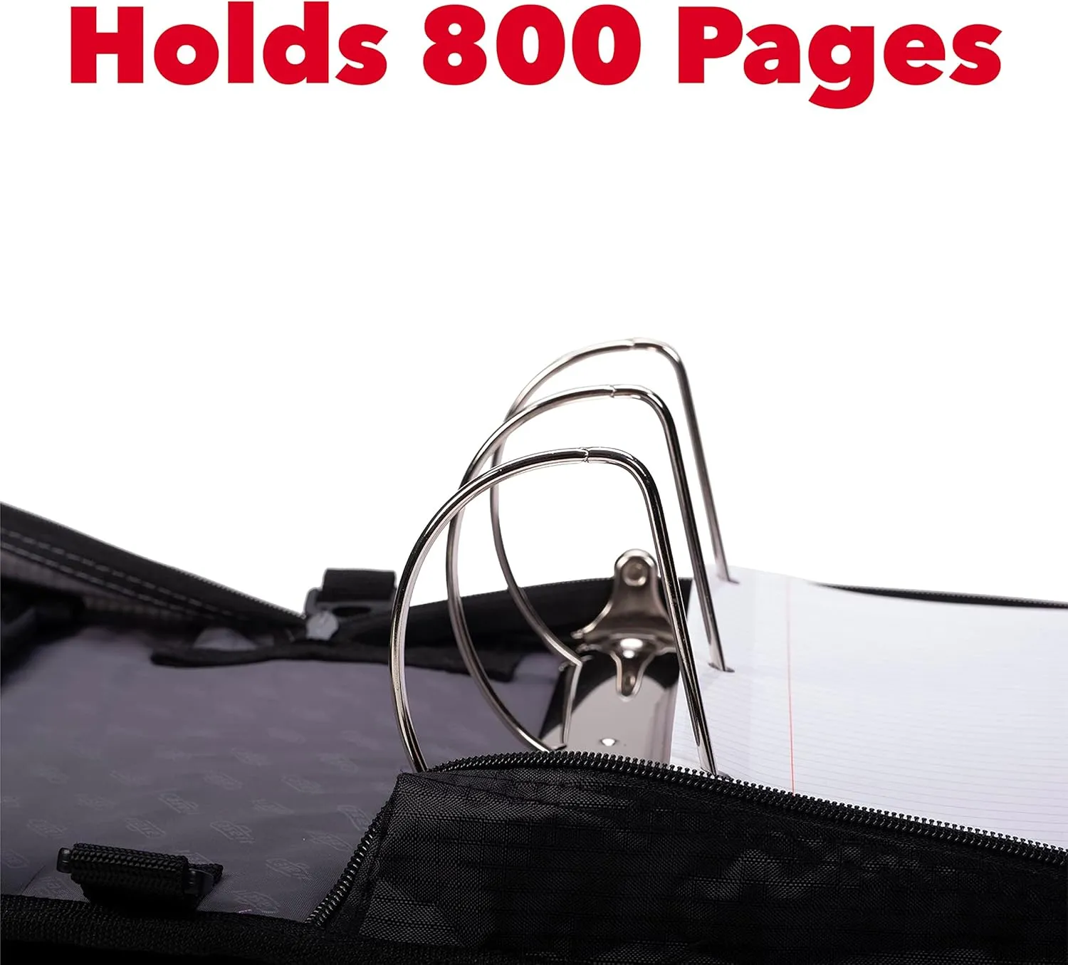 Case-it The King Sized Zip Tab Zipper Binder - 4 Inch D-Rings - 5 Subject File Folder - Multiple Pockets - 800 Sheet Capacity - Comes with Shoulder Strap - Deep Purple D-186 (4 Pack)
