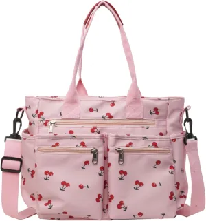Casual Messenger Bag Floral Nylon Crossbody Bag Chic Shoulder Bag Travel Daypacks