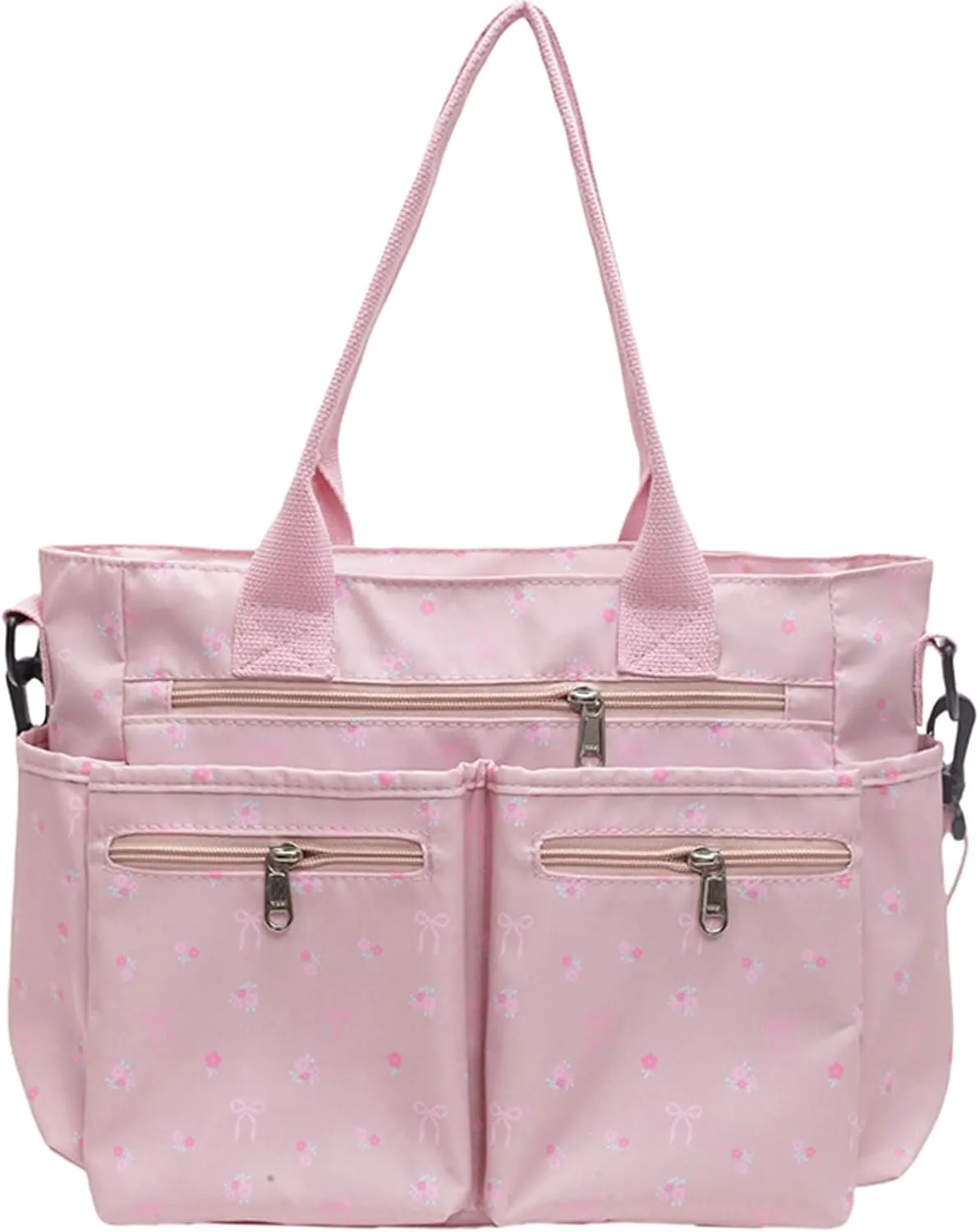 Casual Messenger Bag Floral Nylon Crossbody Bag Chic Shoulder Bag Travel Daypacks