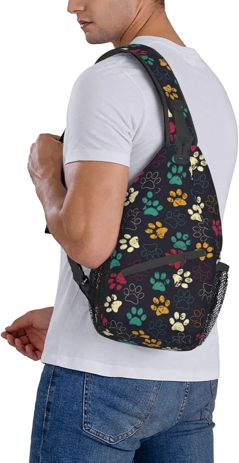 Casual Sling Bag for Women Men Travel Crossbody Sling Backpack Small Chest Shoulder Bag Gym Sports Hiking Daypack