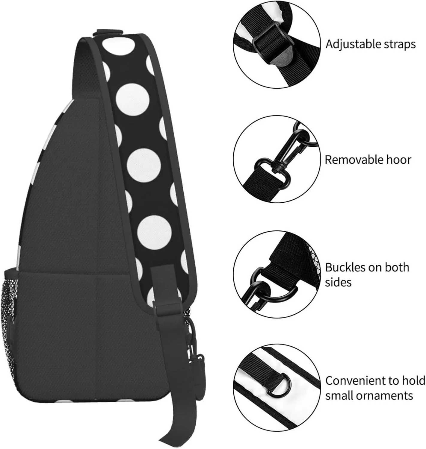 Casual Sling Bag for Women Men Travel Crossbody Sling Backpack Small Chest Shoulder Bag Gym Sports Hiking Daypack