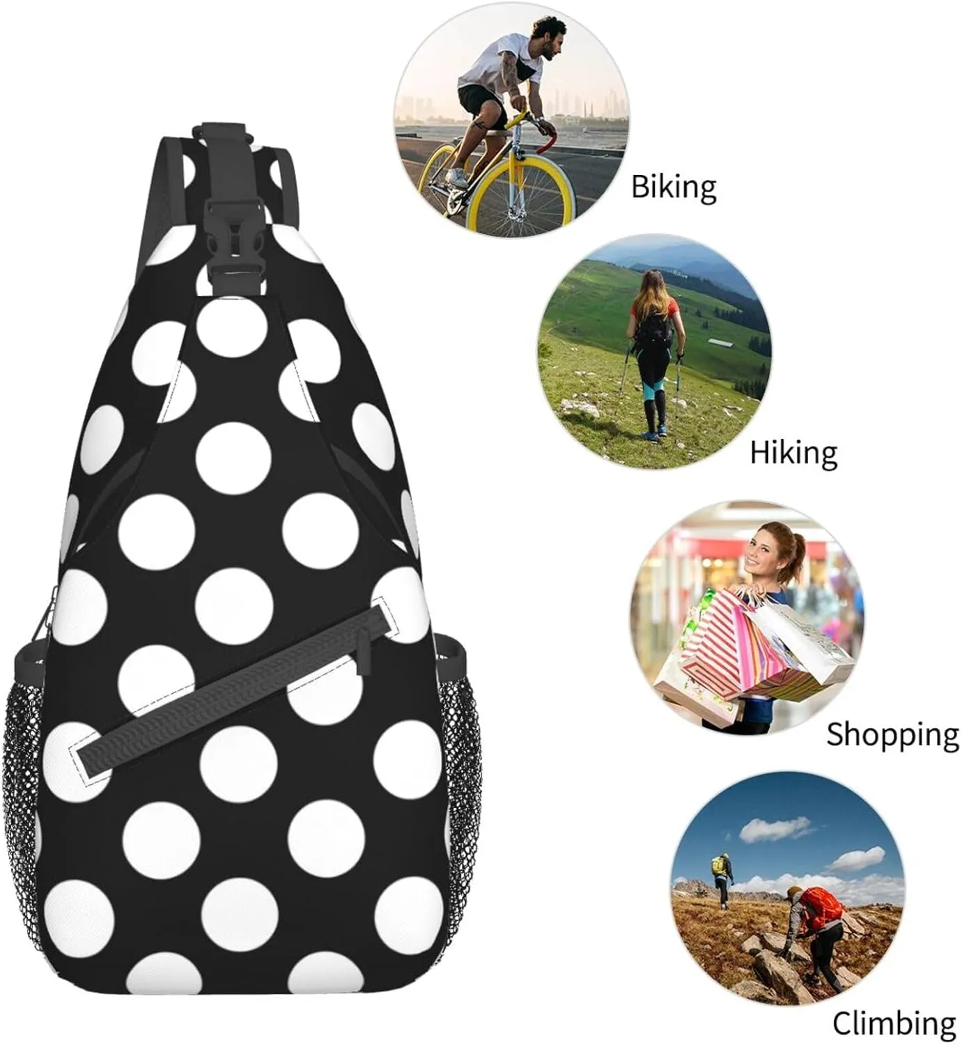 Casual Sling Bag for Women Men Travel Crossbody Sling Backpack Small Chest Shoulder Bag Gym Sports Hiking Daypack