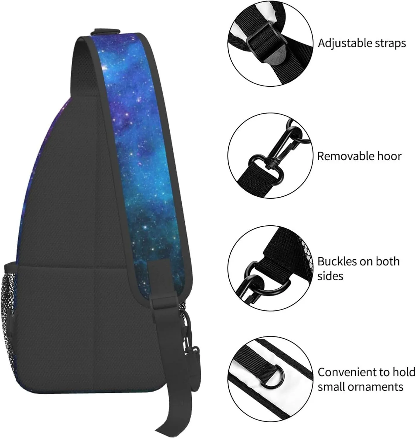 Casual Sling Bag for Women Men Travel Crossbody Sling Backpack Small Chest Shoulder Bag Gym Sports Hiking Daypack