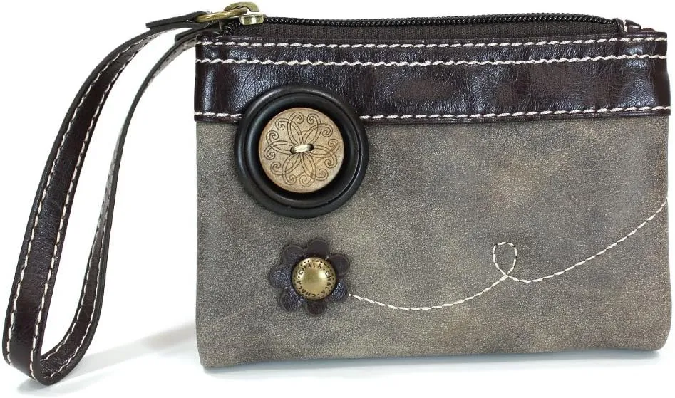 CHALA GEMINI Crossbody Faux Leather Gift Messenger Bag with Double Zip Wallet