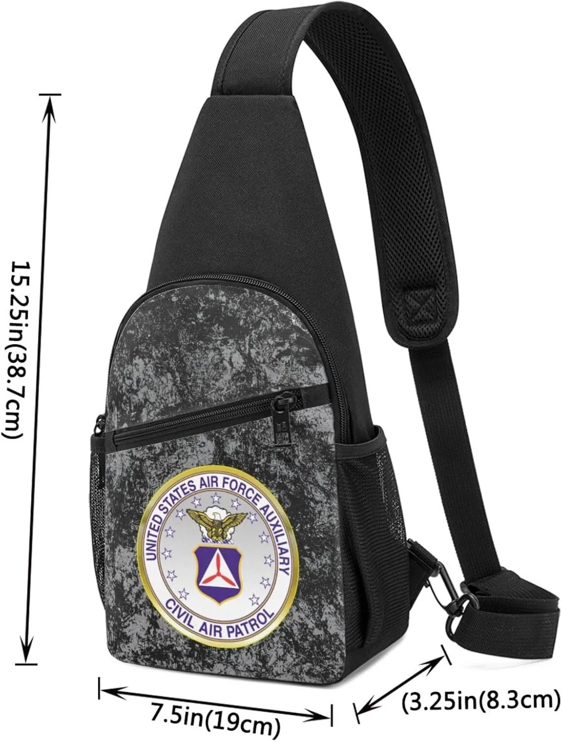 Civil Air Patrol Logo Sling Bag Crossbody Backpack Shoulder Casual Daypack Bags for Men