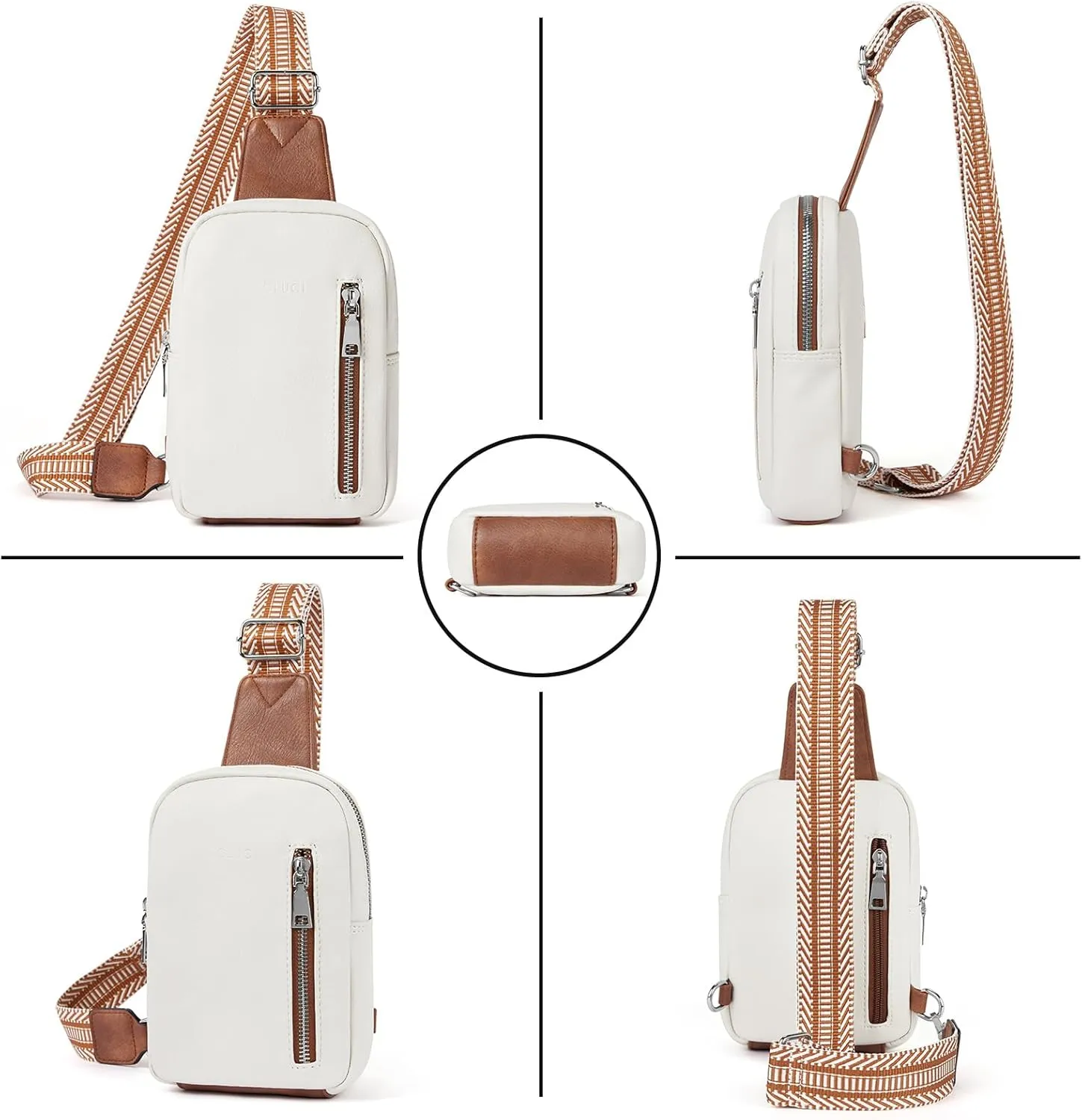 CLUCI Small Sling Bag for Women Vegan Leather Crossbody Chest Bags Trendy, Women's Fanny Pack