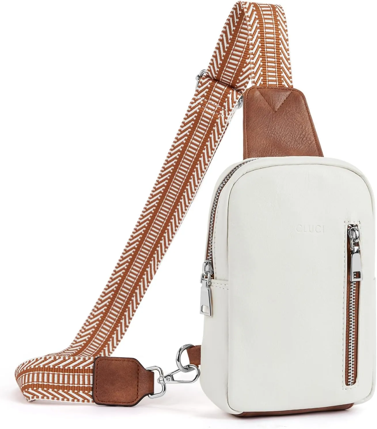CLUCI Small Sling Bag for Women Vegan Leather Crossbody Chest Bags Trendy, Women's Fanny Pack