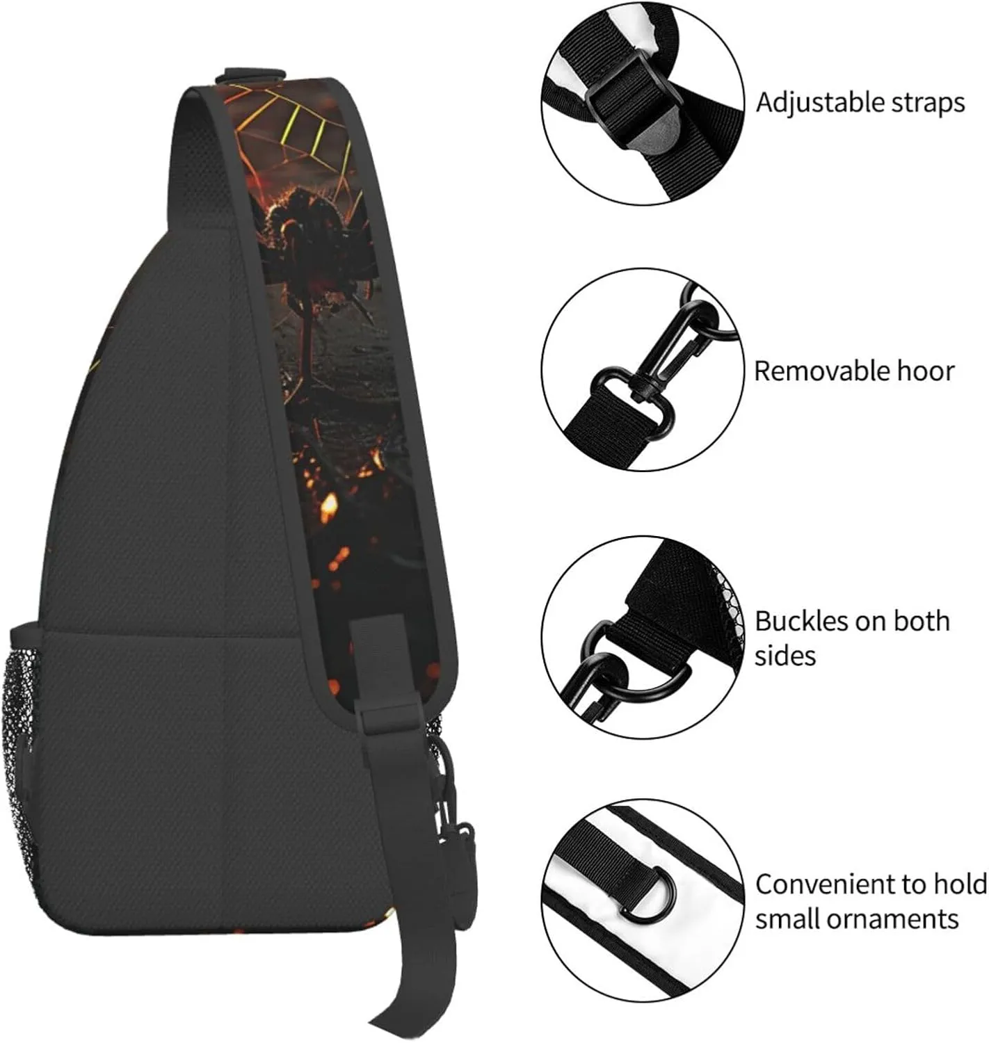 Cobwebs With A Spider Sling Bag Backpack For Men Cross Chest Bag Crossbody Shoulder Bag Travel Hiking Daypack
