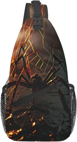 Cobwebs With A Spider Sling Bag Backpack For Men Cross Chest Bag Crossbody Shoulder Bag Travel Hiking Daypack