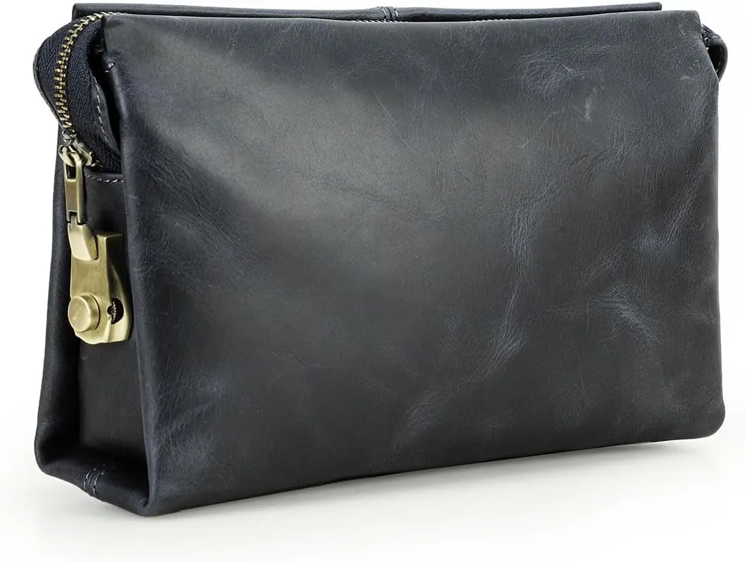 Code Lock Clutch Bag for Men Leather Anti Theft Clutch Wallet Travel Purse with Handle Phone Card Holder Large Business Handbag