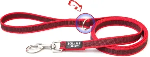 Color & Gray Super-Grip Leash with Handle, and D-Ring, 0.79 in x 6 ft, Red-Gray