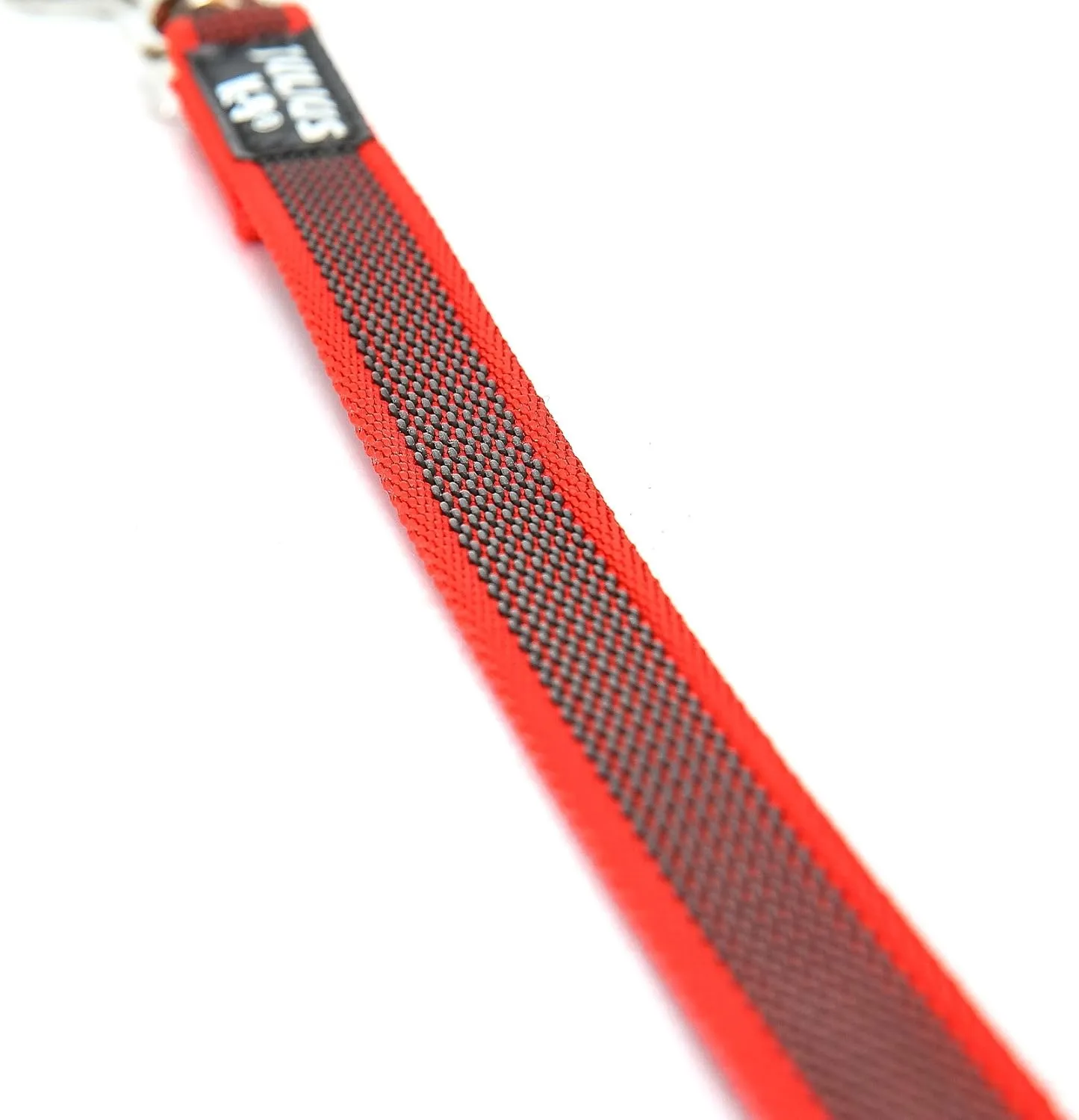 Color & Gray Super-Grip Leash with Handle, and D-Ring, 0.79 in x 6 ft, Red-Gray