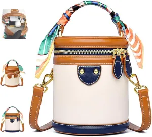 Colorblock Bucket Bag For Women,2025 New Cylinder Bag,Fashion Versatile Crossbody Bag,large capacity
