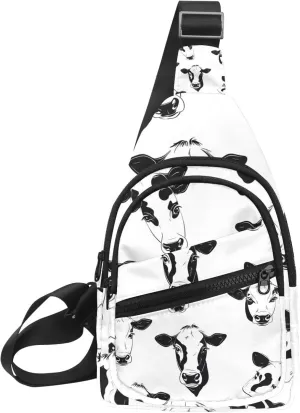 Cows (18) Crossbody Bag with Adjustable Shoulder Strap, Shoulder Bag for Men and Women Sling Backpack for Travel, Cycling, Work, Sport