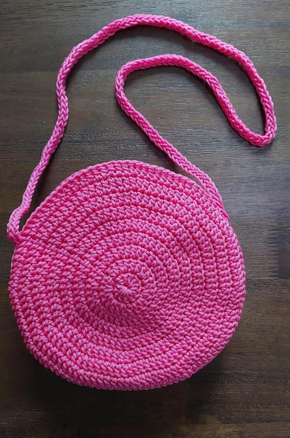 Crochet Handbag with Rose Design, For Women, Single Shoulder