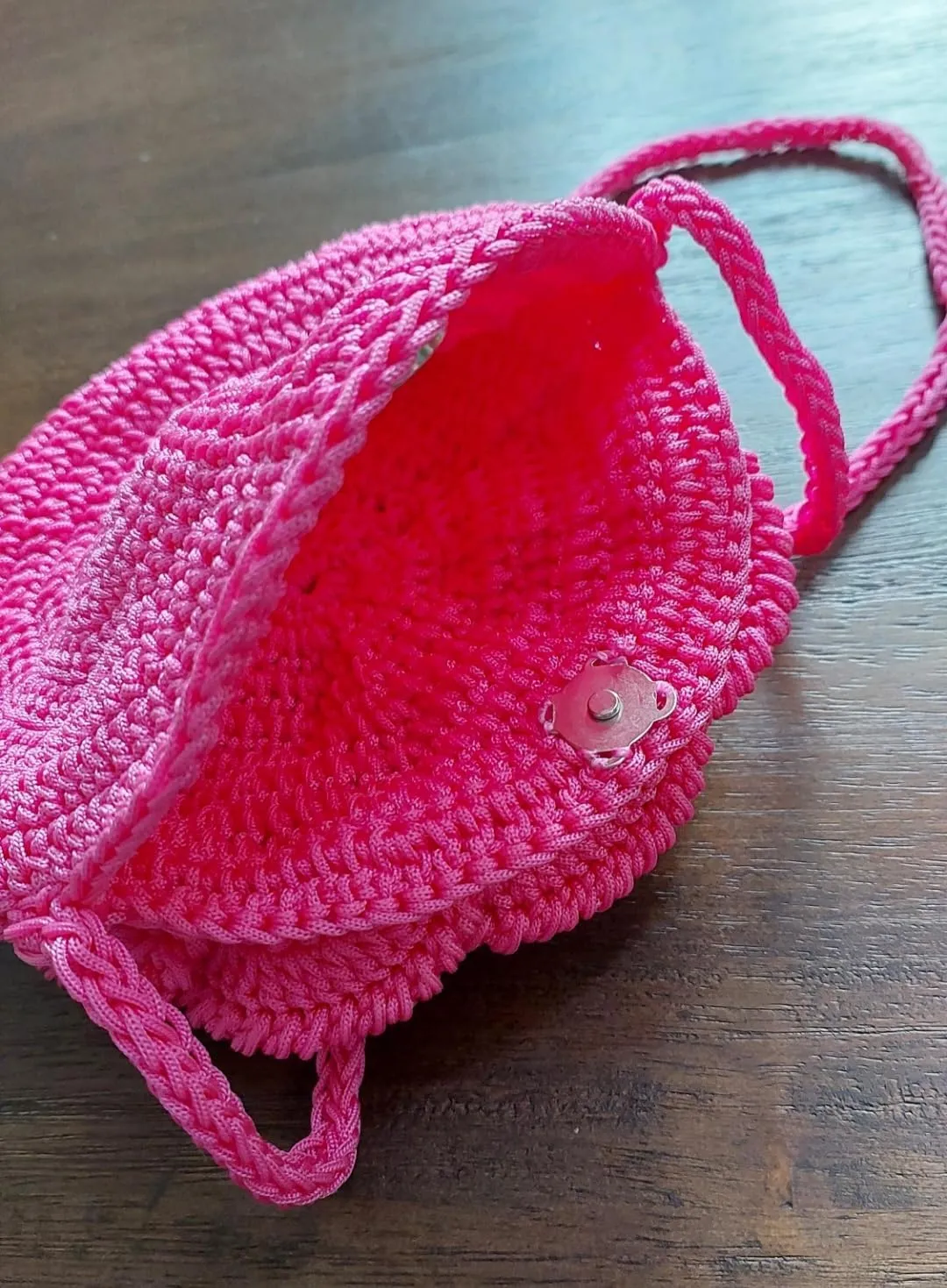 Crochet Handbag with Rose Design, For Women, Single Shoulder