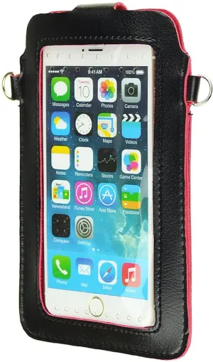 Cross-Body Shoulder Cell Phone Touch-Screen Case Bag Pouch for Nokia 5.4, C1 Plus, 8000 4G, 2.4 3.4, C3, C2 Tava Tennen, 5.3 Matte Black