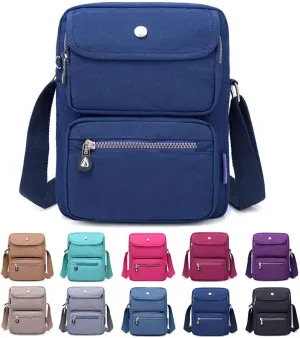 Crossbody Bag for Women Waterproof Shoulder Bag Multi-Pocket Messenger Bag Casual Nylon Purse Handbag