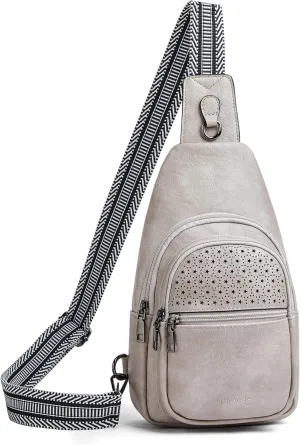 Crossbody Bags for Women 4-Pockets Sling Bag Fanny Pack Chest Purse Backpack Casual Daypacks Travel Shopping