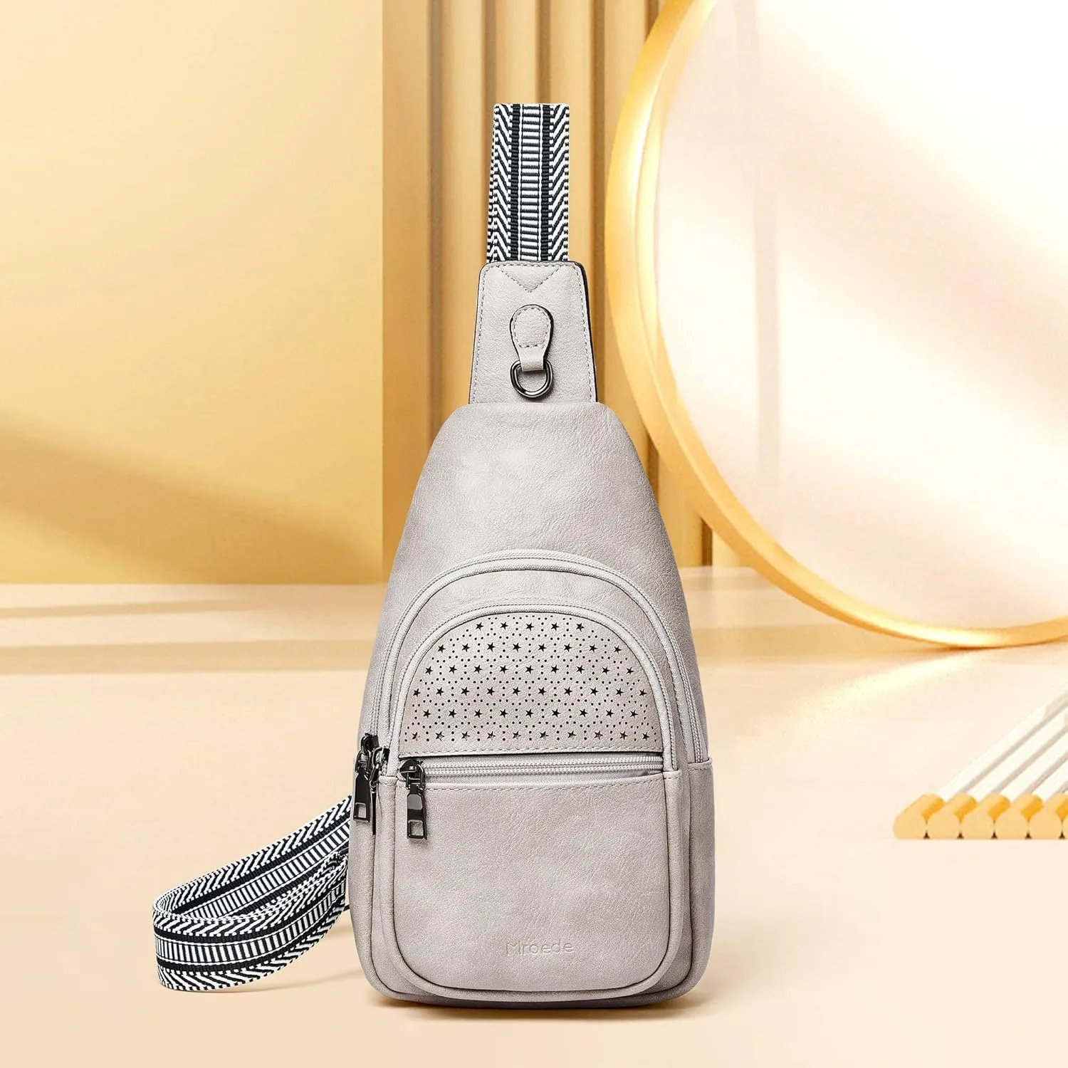 Crossbody Bags for Women 4-Pockets Sling Bag Fanny Pack Chest Purse Backpack Casual Daypacks Travel Shopping