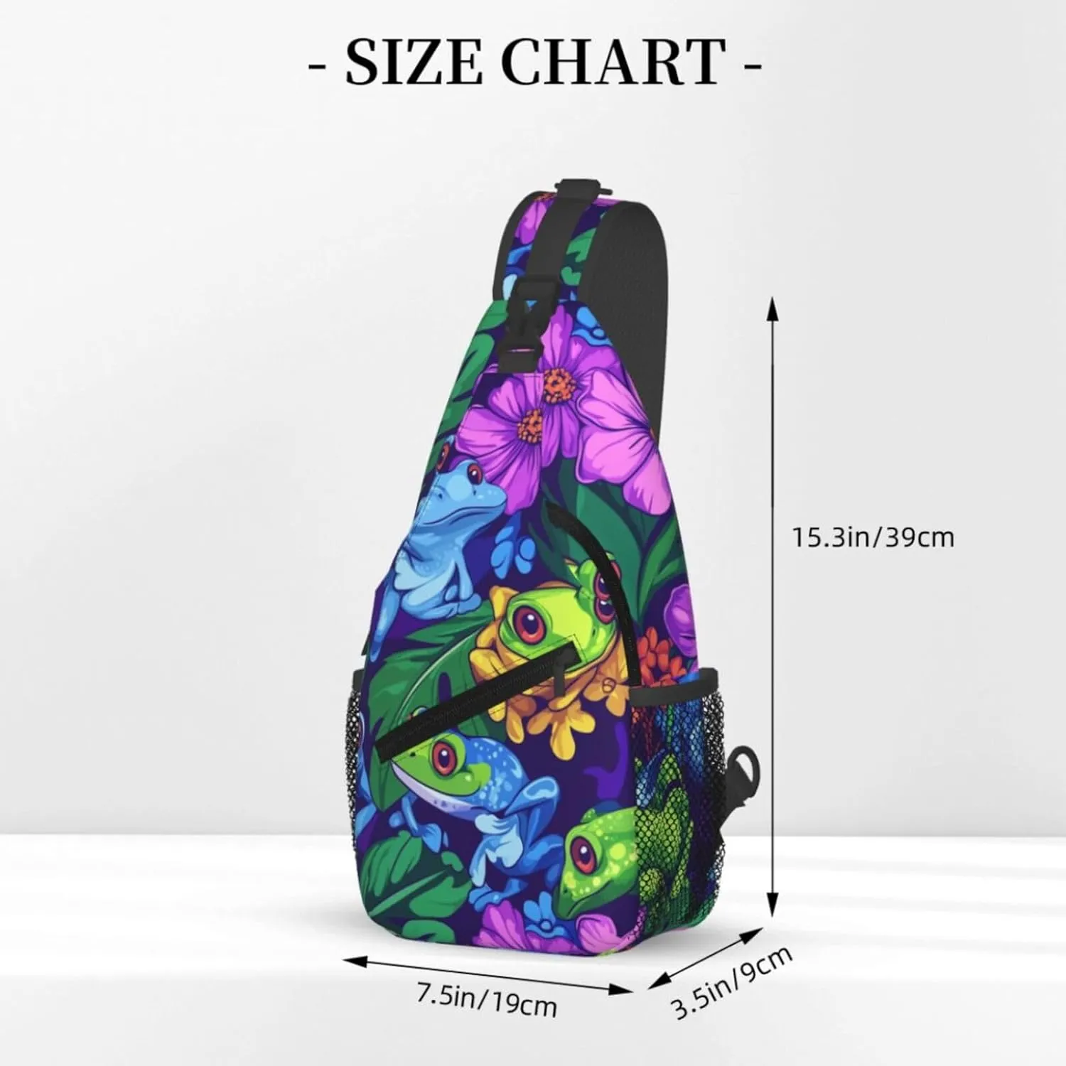 Crossbody Bags For Women Men Cartoon Anime Frog Sling Backpack Chest Shoulder Bag Gym Cycling Travel Hiking Daypack