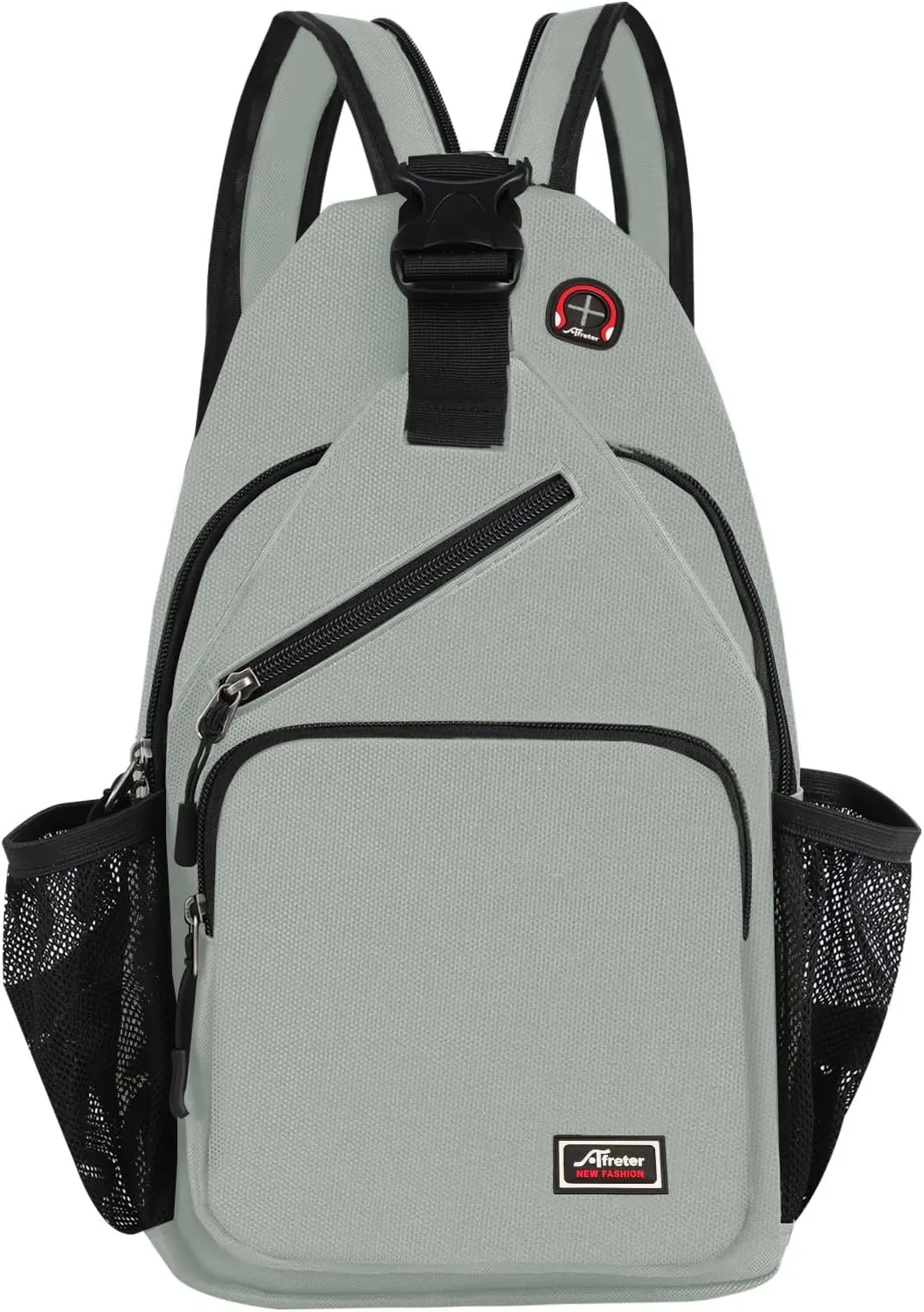 Crossbody Sling Backpack Men and Women Sling Bag Shoulder Backpack Travel Hiking Chest Bag Daypack (Grey)