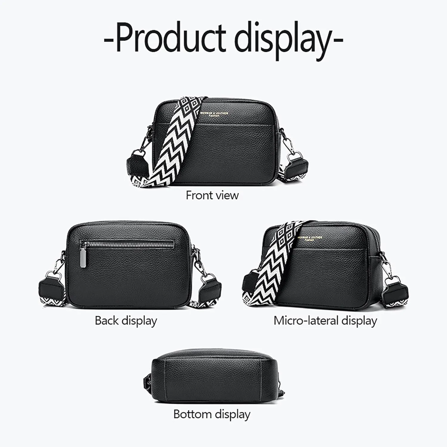 Crossbody Waterproof Trendy Bag for Men Women Cell Phone Chest Bags for Travel Work Gym Handbag with Zipper
