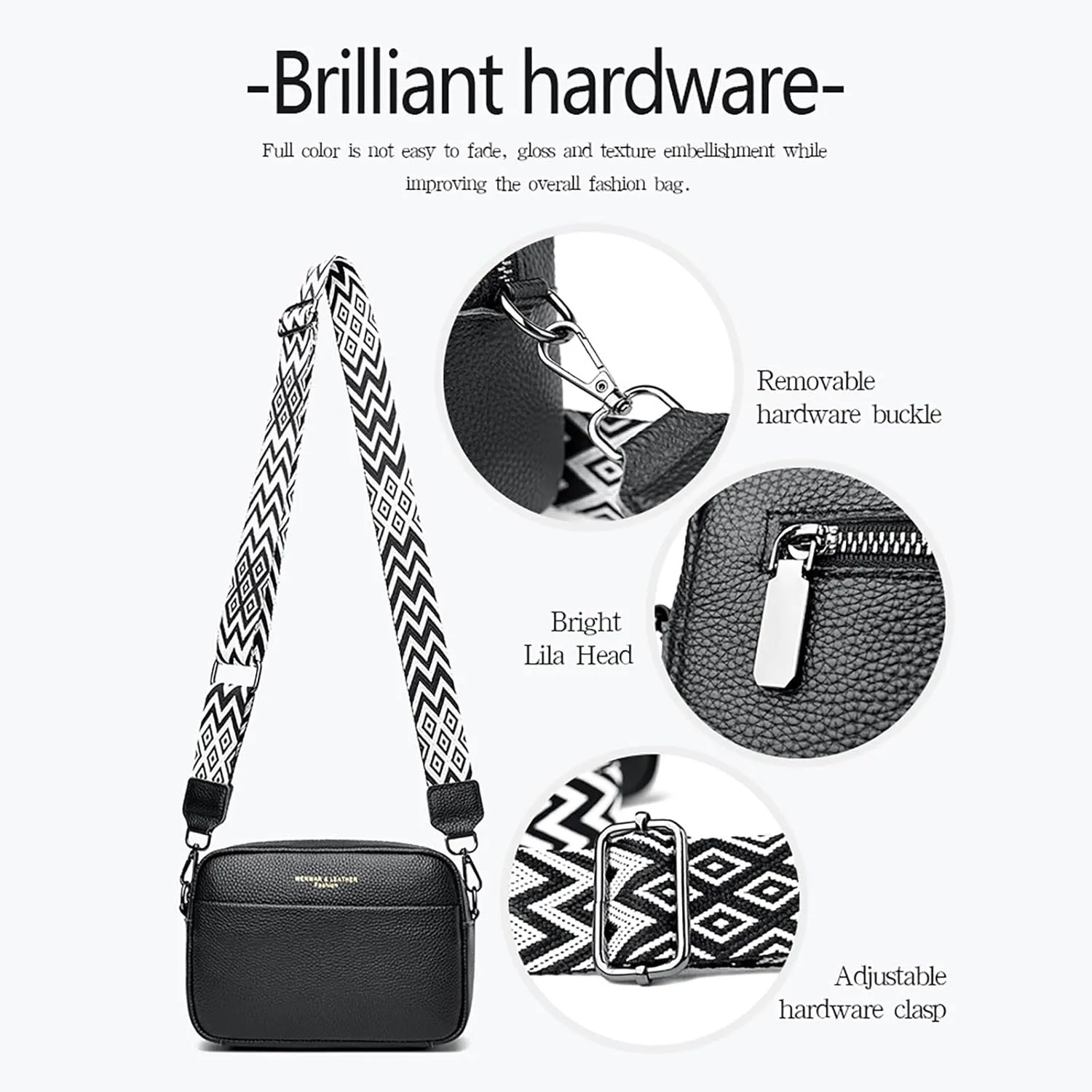 Crossbody Waterproof Trendy Bag for Men Women Cell Phone Chest Bags for Travel Work Gym Handbag with Zipper