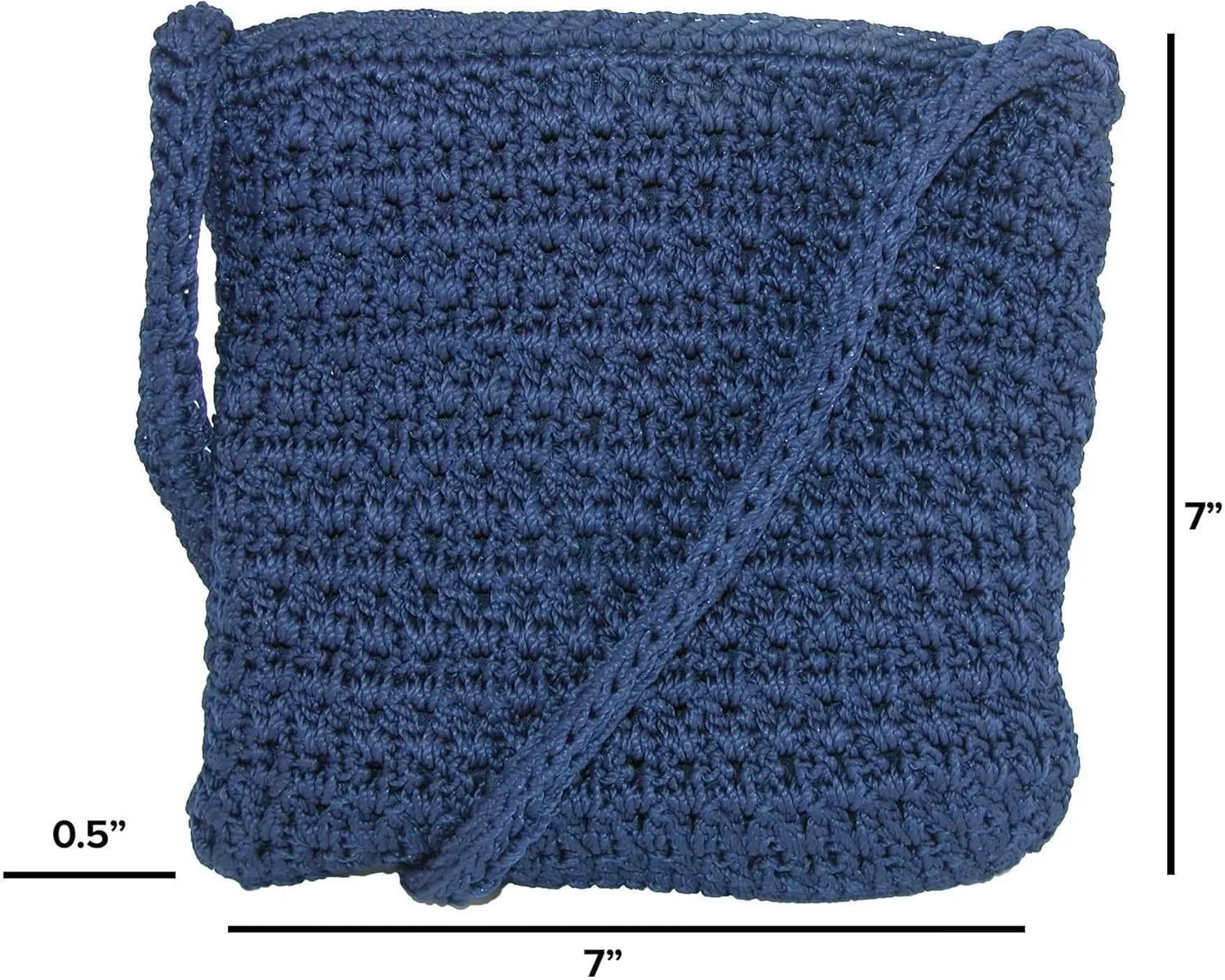 CTM® Women's Crochet Crossbody Handbag